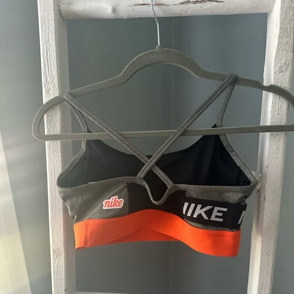 Nike Black and Orange Sports Bra - Picture 2 of 2